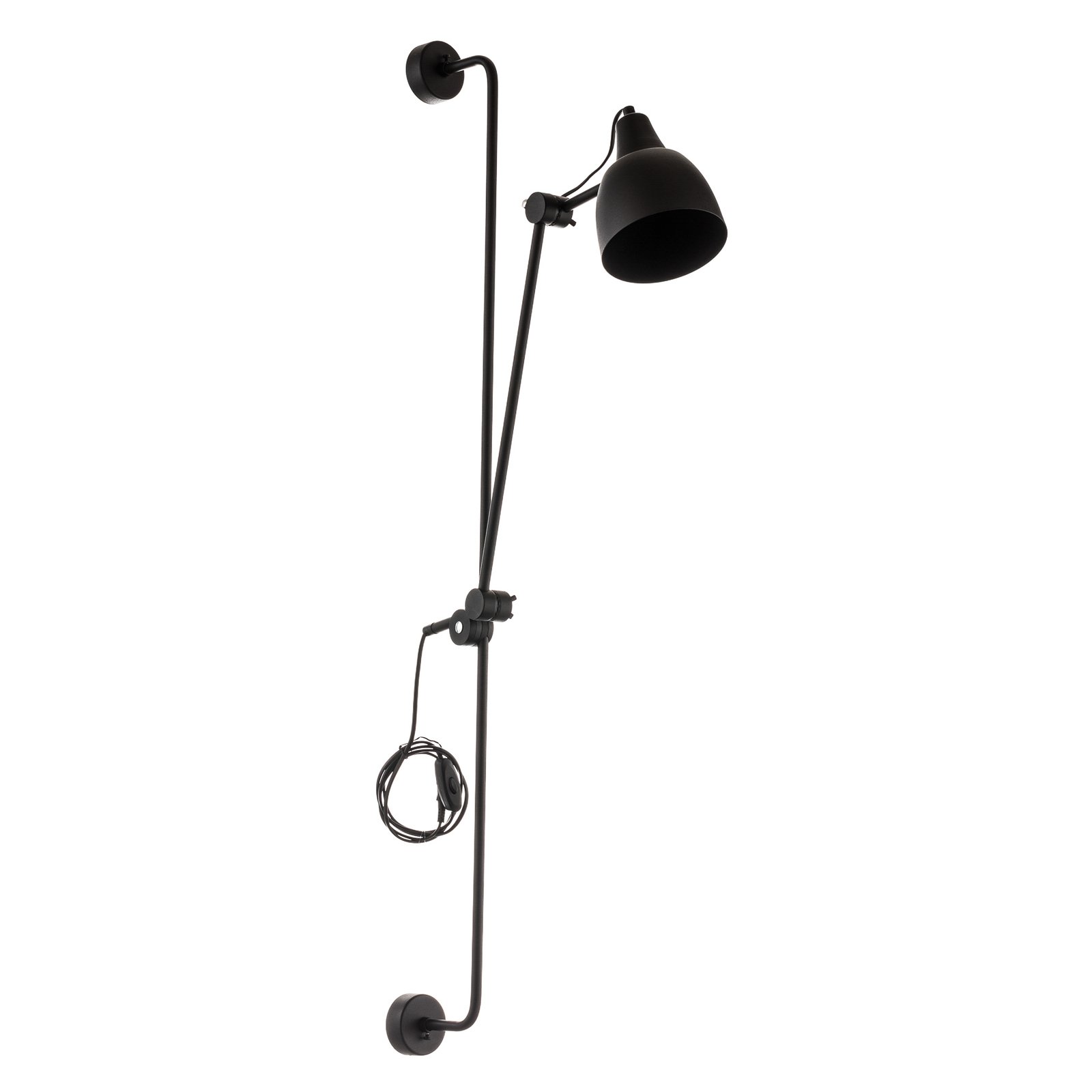 Wandlamp 997 met stekker, 1-lamp, zwart