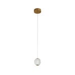 Ismenia LED-Hängeleuchte Ø 11 cm messing einflammig Acryl - Lucande