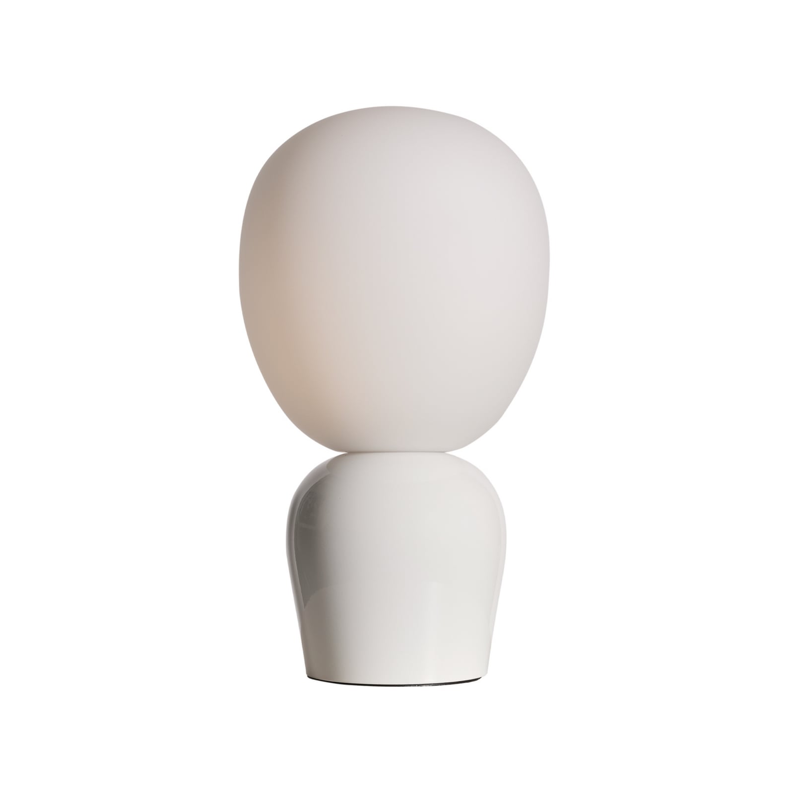 Lampe à poser Buddy, blanche, métal/verre, hauteur 33,5 cm - Belid
