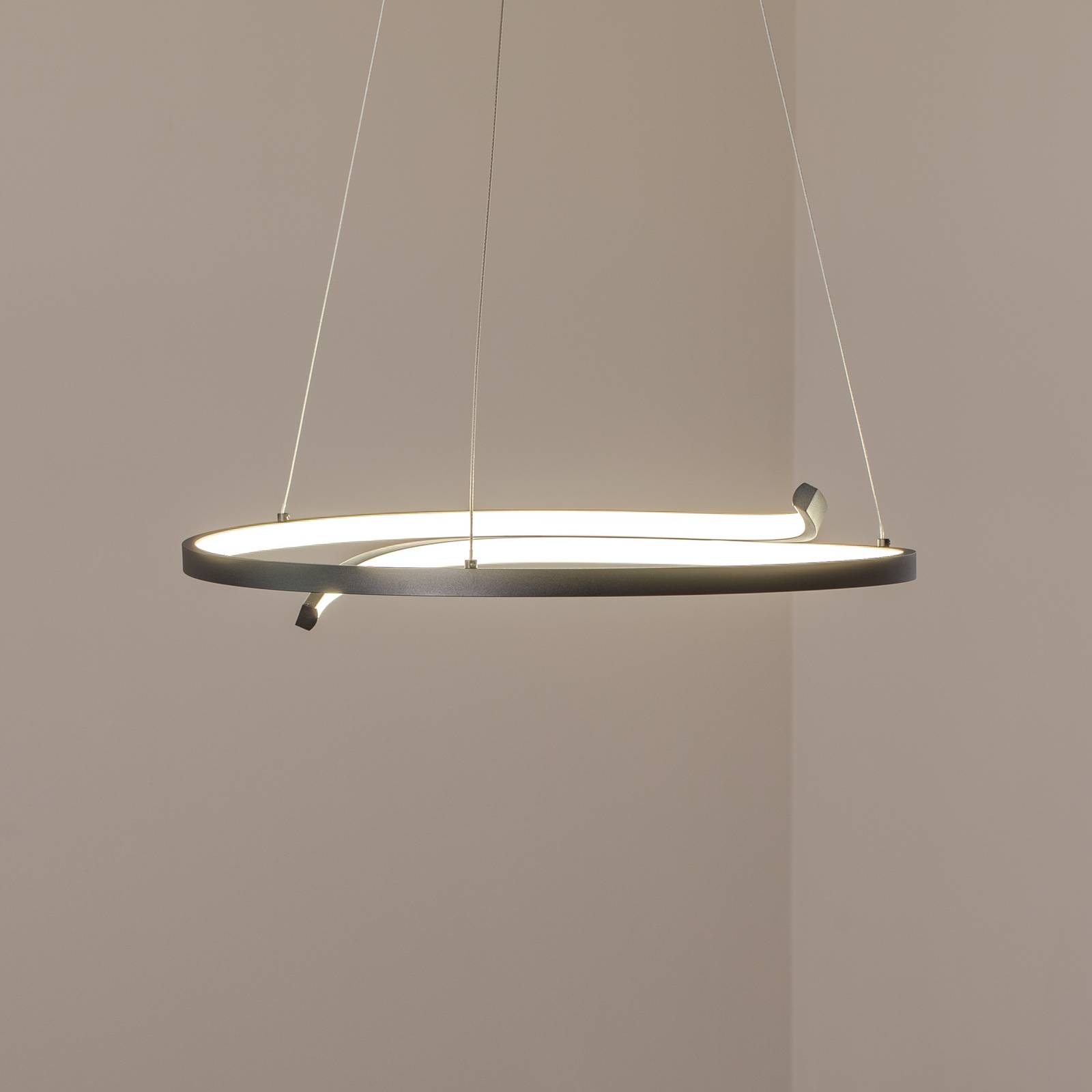 LED-Hängeleuchte Lorenzo, Metall, schwarz, 4.000 K günstig online kaufen