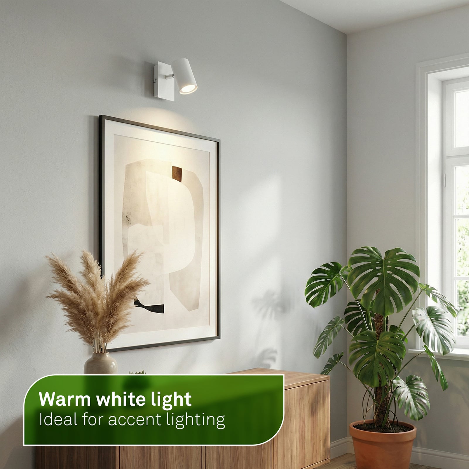 Seinavalgusti Isil A, valge, 1-valgusti, metall, pööratav