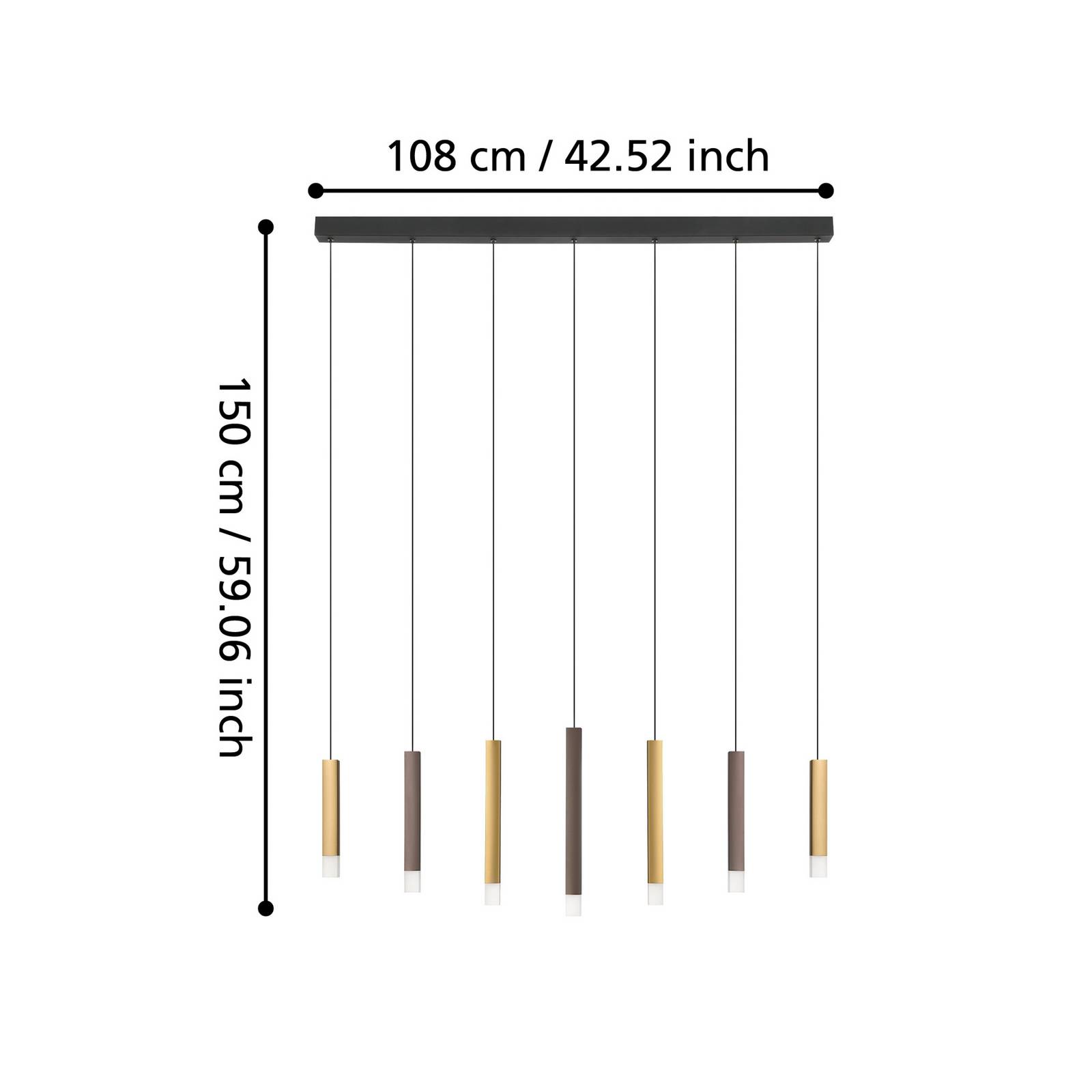 EGLO Stars Of Light LED-Hängeleuchte Estanterios, 7-fl. lang günstig online kaufen