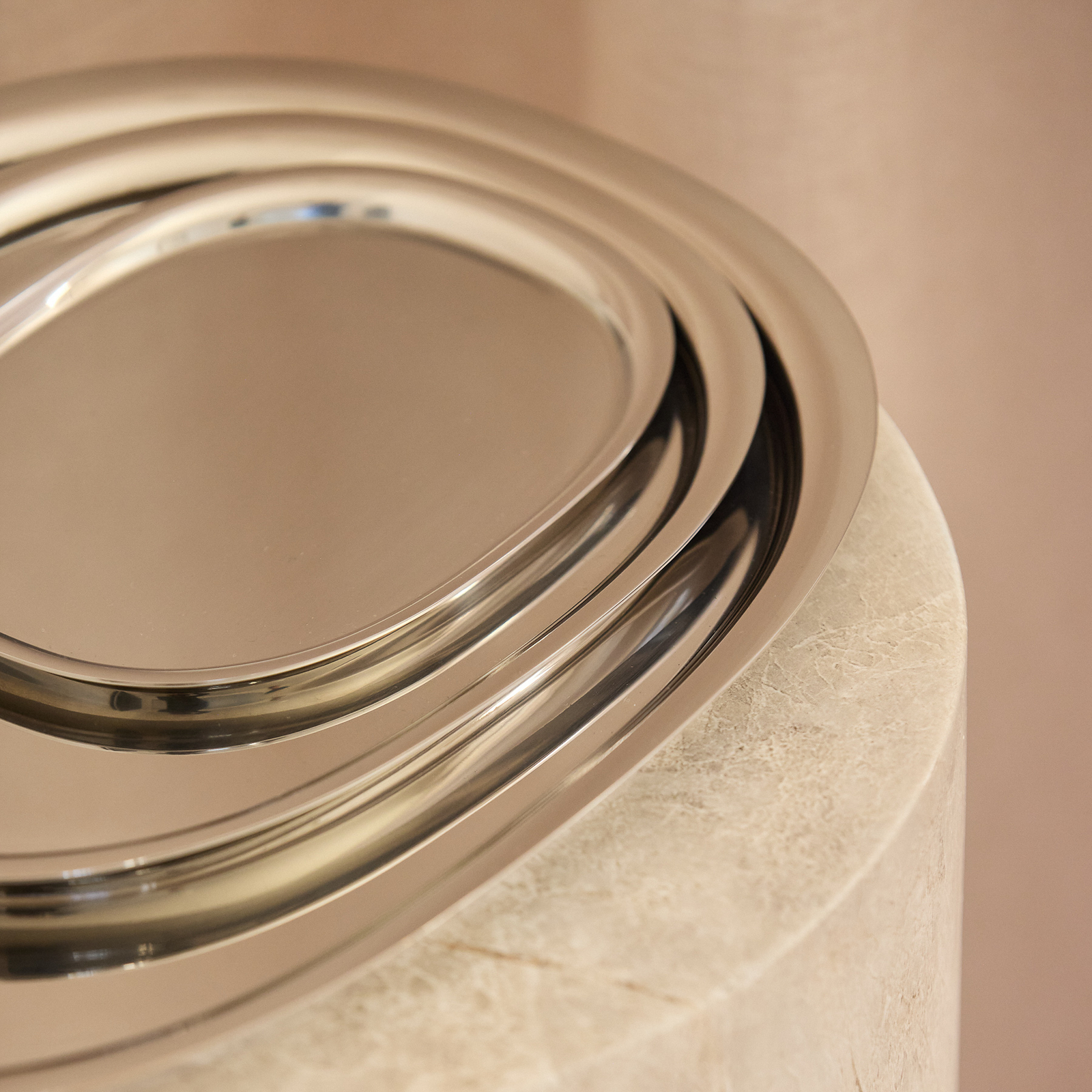 Superellipse Tablett, 3er-Set, Edelstahl - Piet Hein Superellipse Tablett, 3er-Set, Edelstahl - Piet Hein