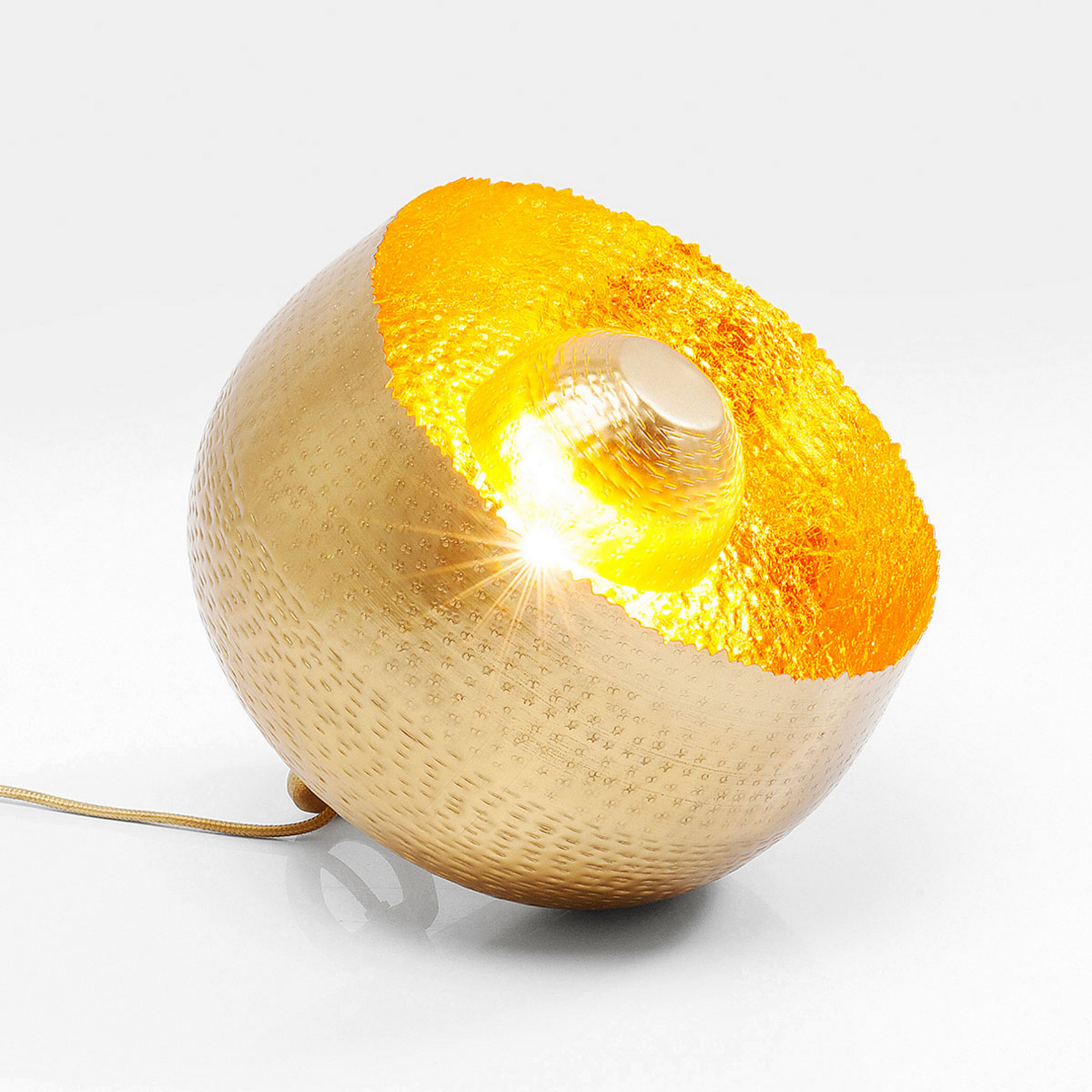 Kare Candeeiro de mesa Apollon dourado mate Ø 28 cm