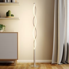 Lindby LED-lattiavalaisin Auron, nikkelin värinen, metallia, kosketushimmennin
