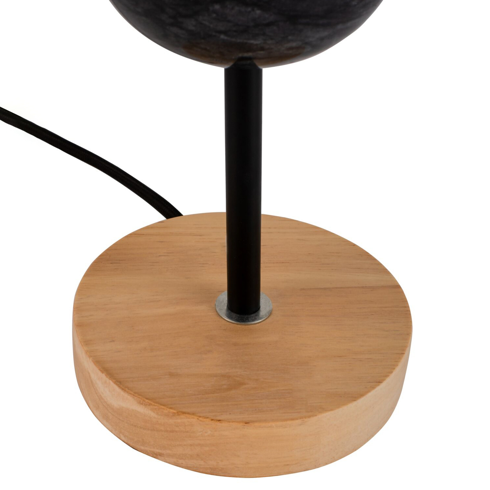 Candeeiro de mesa Pauleen Marble Dream com base de madeira