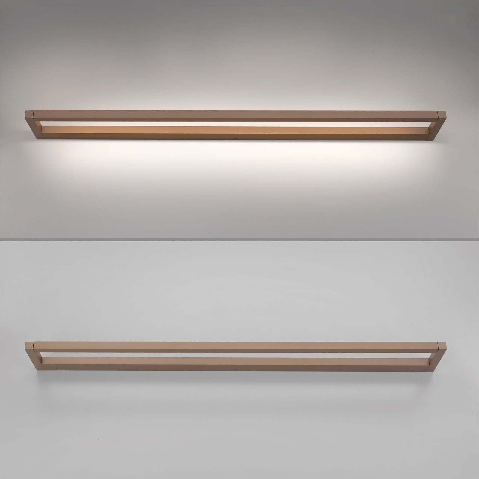 Puro LED-Wandlampe, bronze, Breite 100cm, Alu, Dimmer - PURE