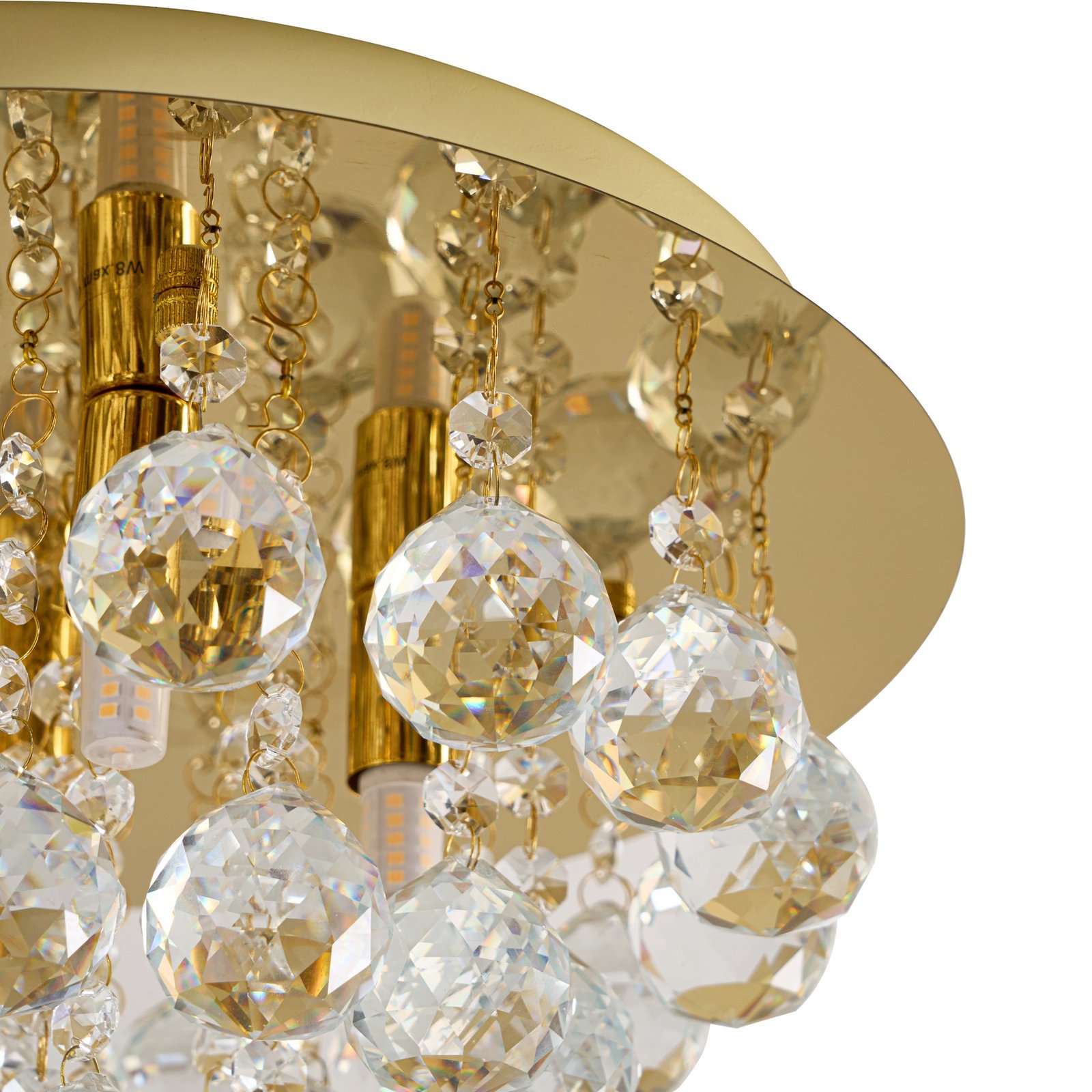 Gillion 4 Taklampe Crystal/Gold - Lindby Gillion 4 Taklampe Crystal/Gold - Lindby