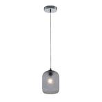 Ashford S15 pendant light, glass lampshade, grey