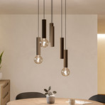 EGLO hanglamp FARIOLO, bronskleurig, Ø 48 cm, 6-lamps.