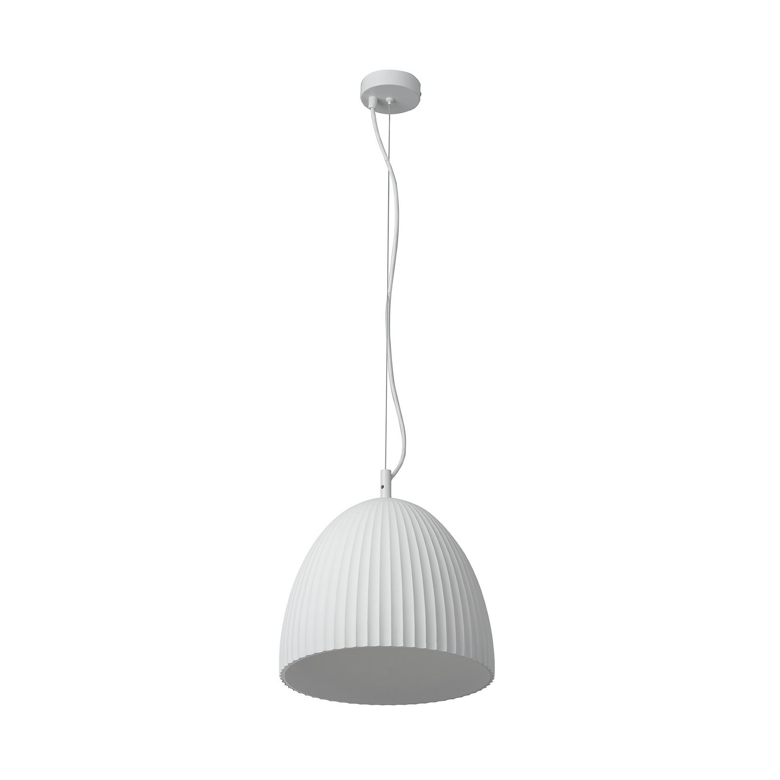 Lampada a sospensione OSRAM Decor Plaster Routes Bell, bianca, gesso, E27