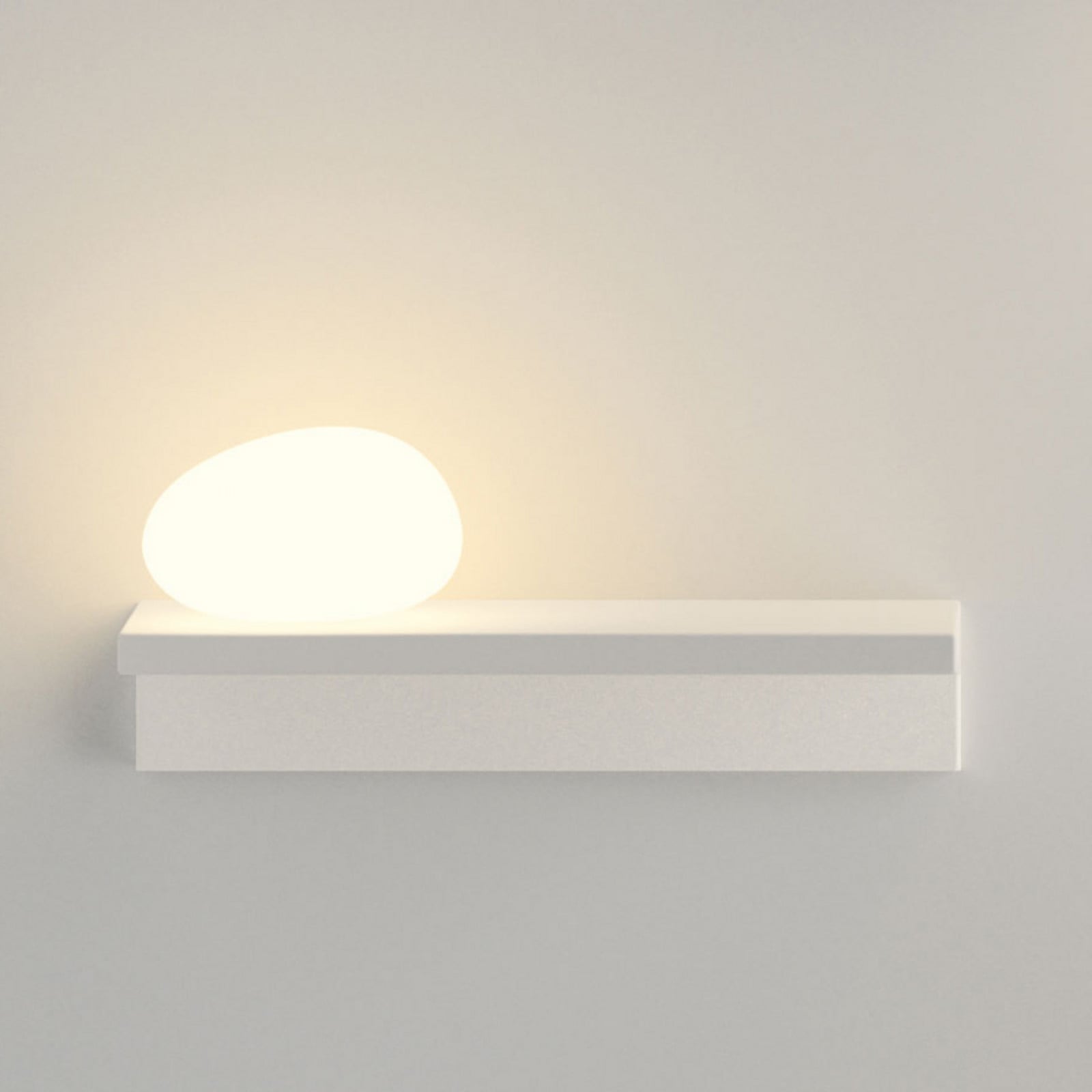 Suite LED-væglampe, sten til venstre, hvid, 14 cm Vibia - Stue - Design - Plastik