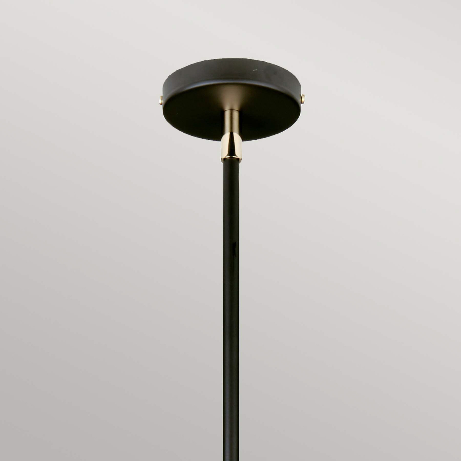 Balance hanglamp, zwart/nikkel gepolijst, witte kap