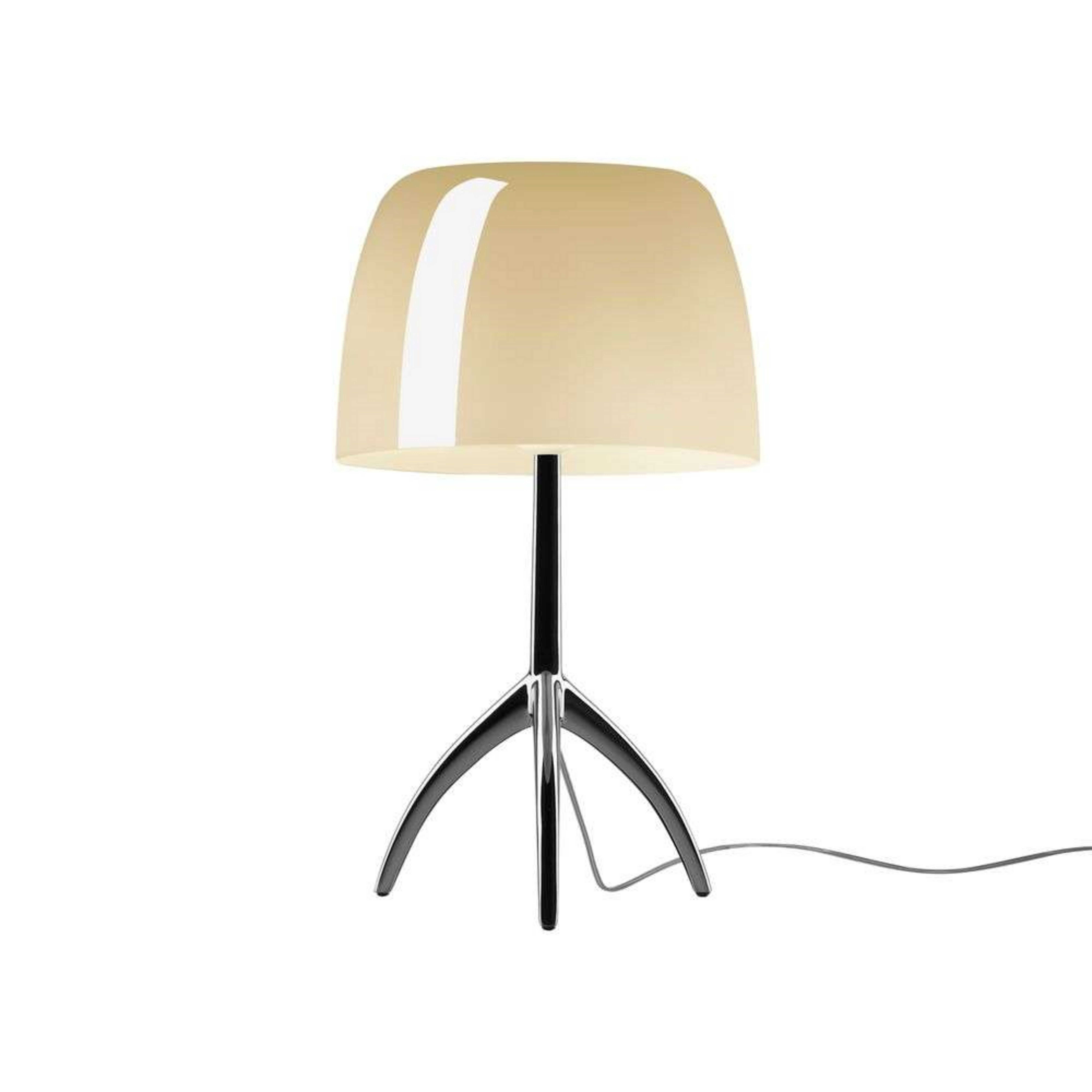 Lumiere Grande Tischleuchte, beige/chrom, 45 cm - Foscarini