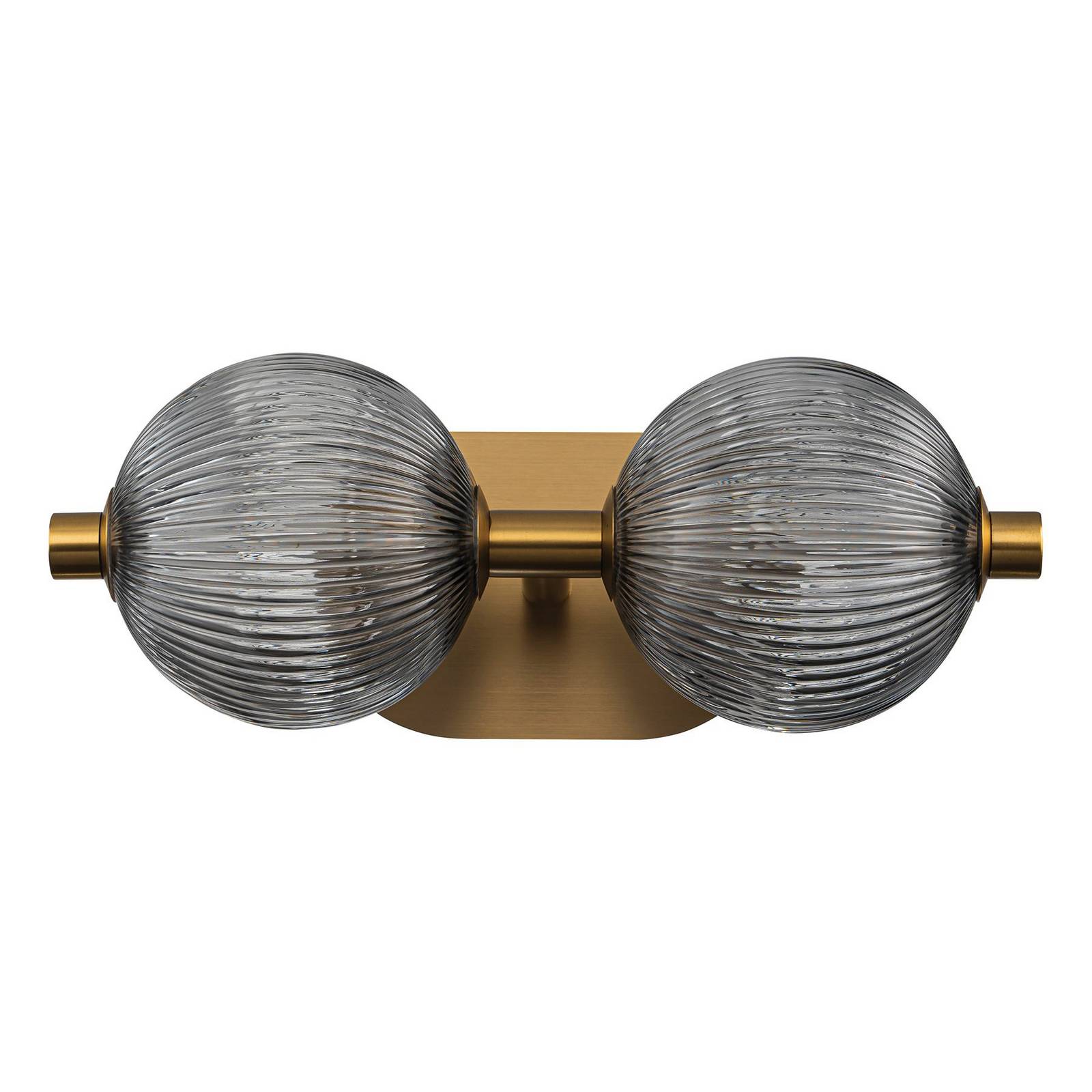 LED-Wandlampe PALMAS gold/rauchgrau Breite 39 cm 2-flg. IP44 günstig online kaufen