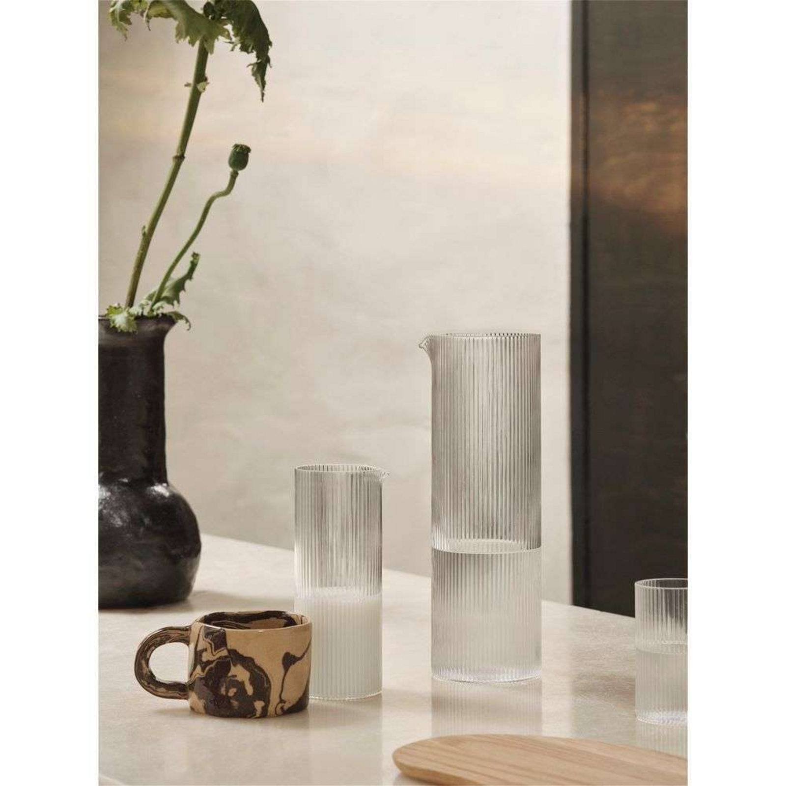 Ripple Water Jug Clear - ferm LIVING