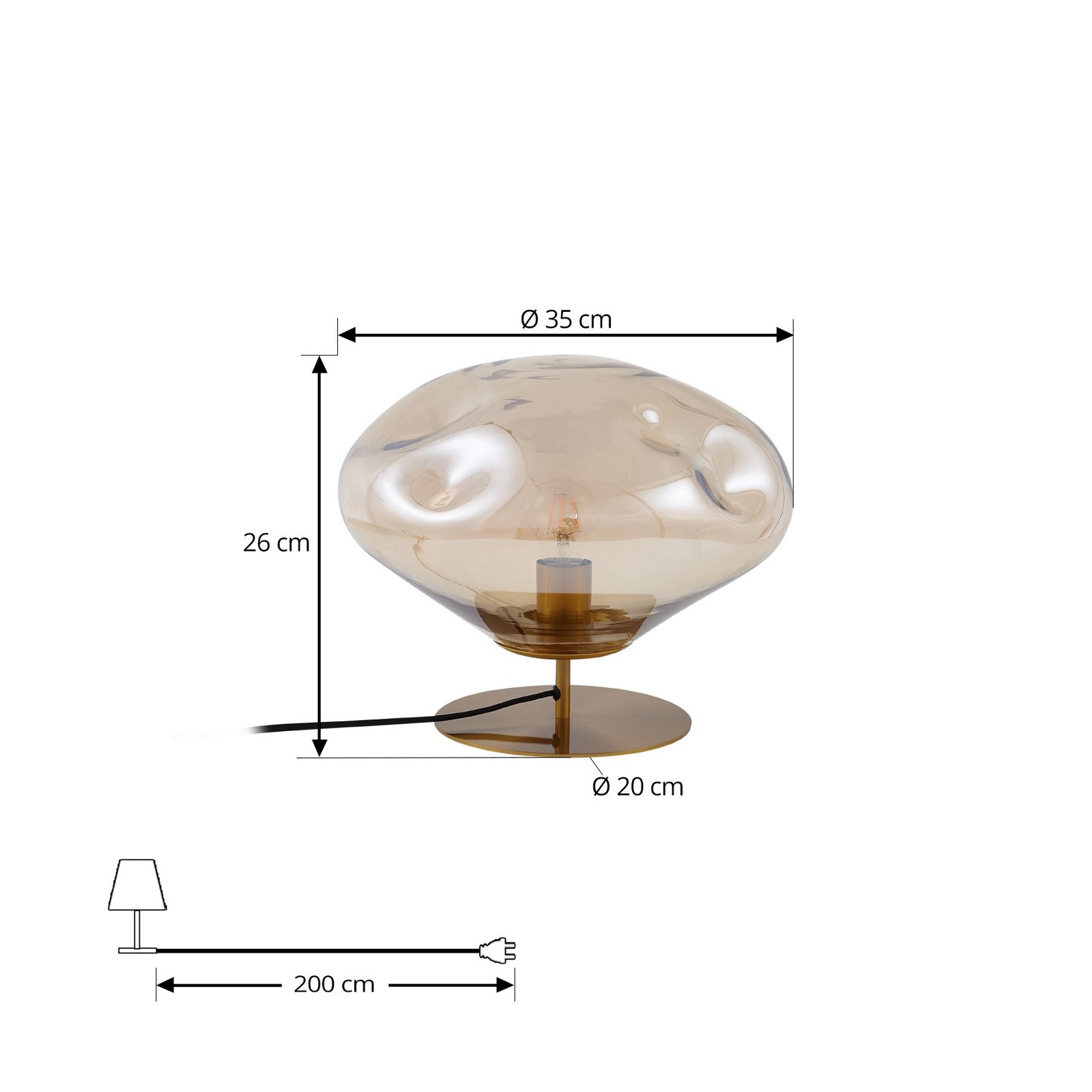 Lelia Bordlampe Ø35 Rav - Lindby