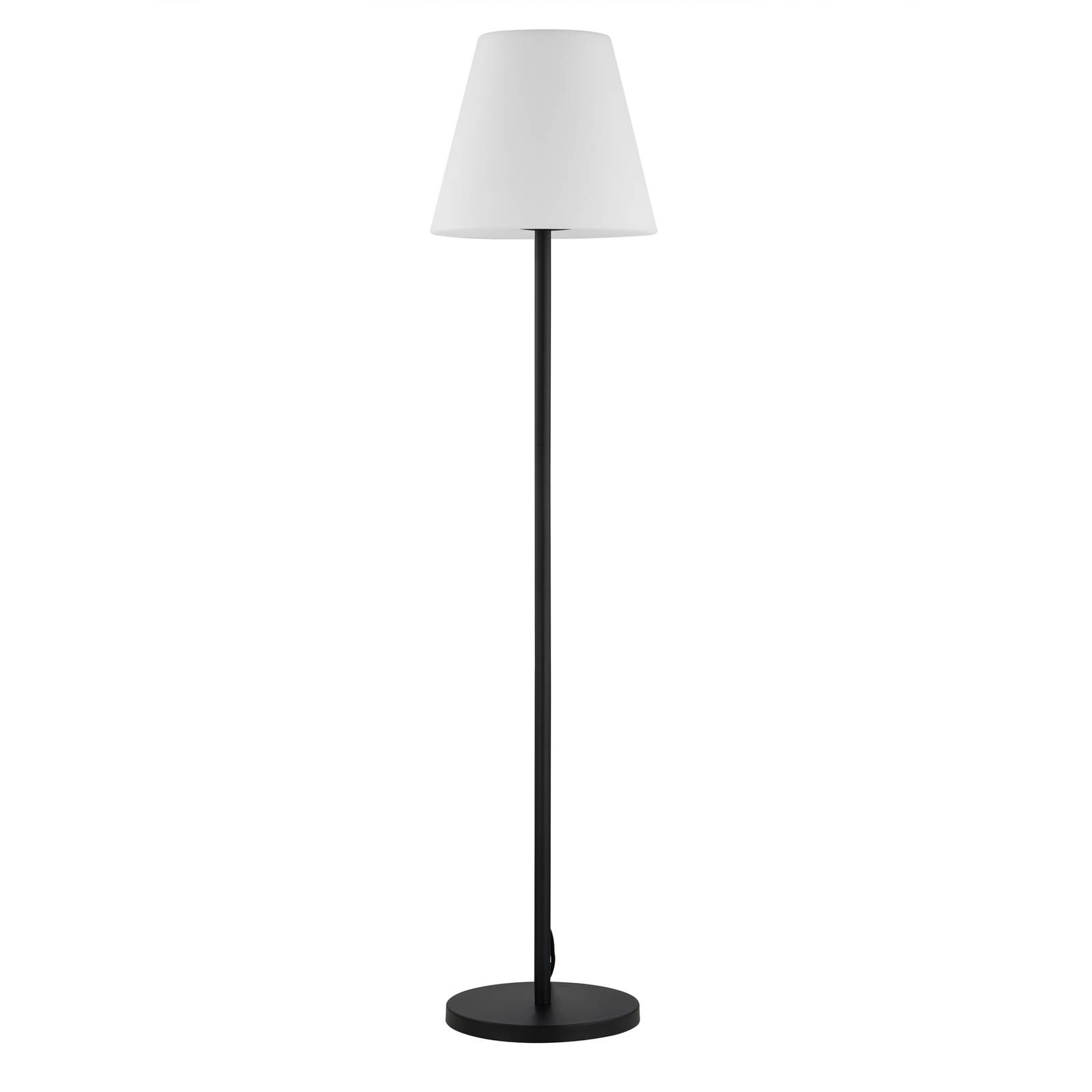 Lampa tarasowa Lucande Jaimy, czarna, aluminium, 150 cm