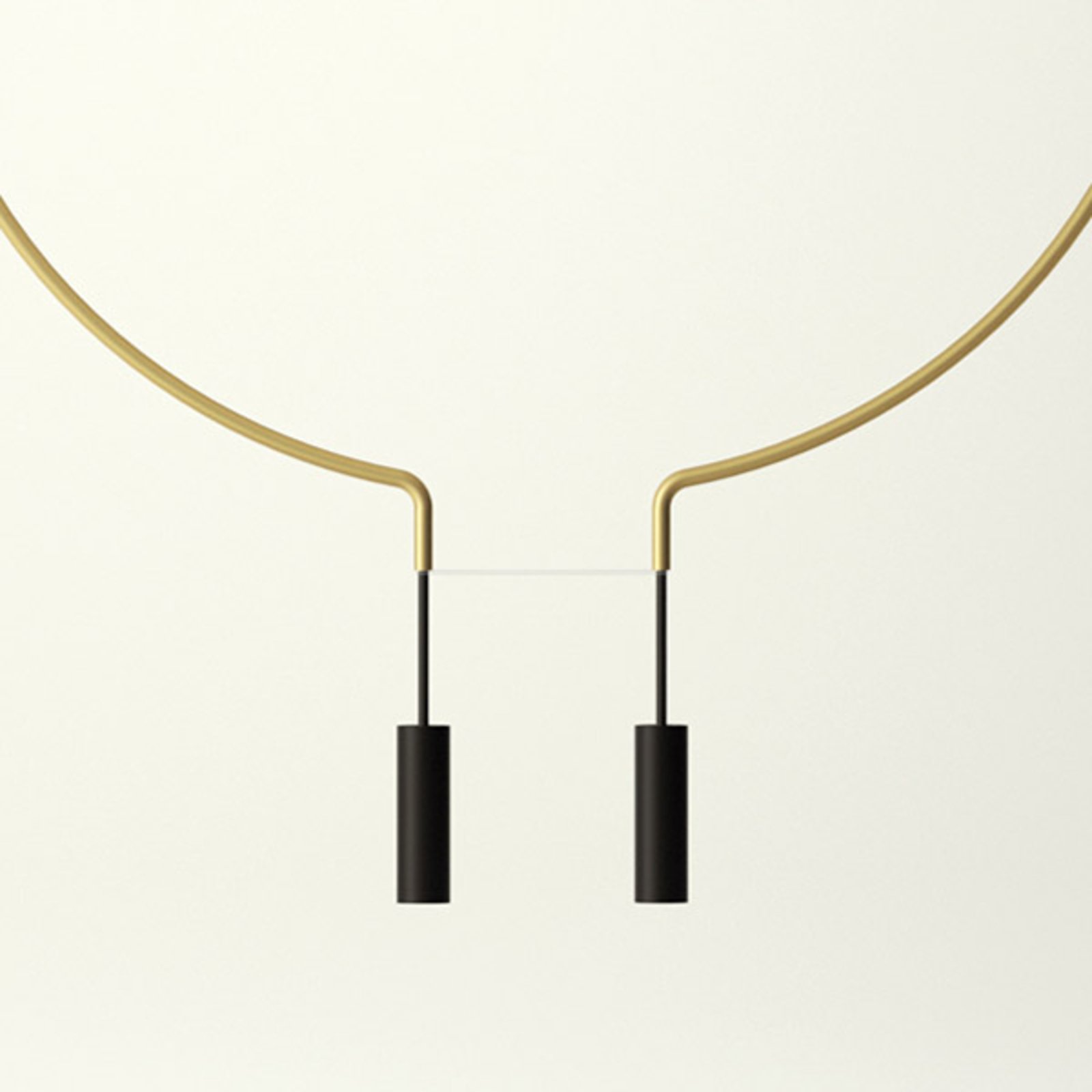 Axolight Liaison M2 hanging lamp gold/black 84 cm
