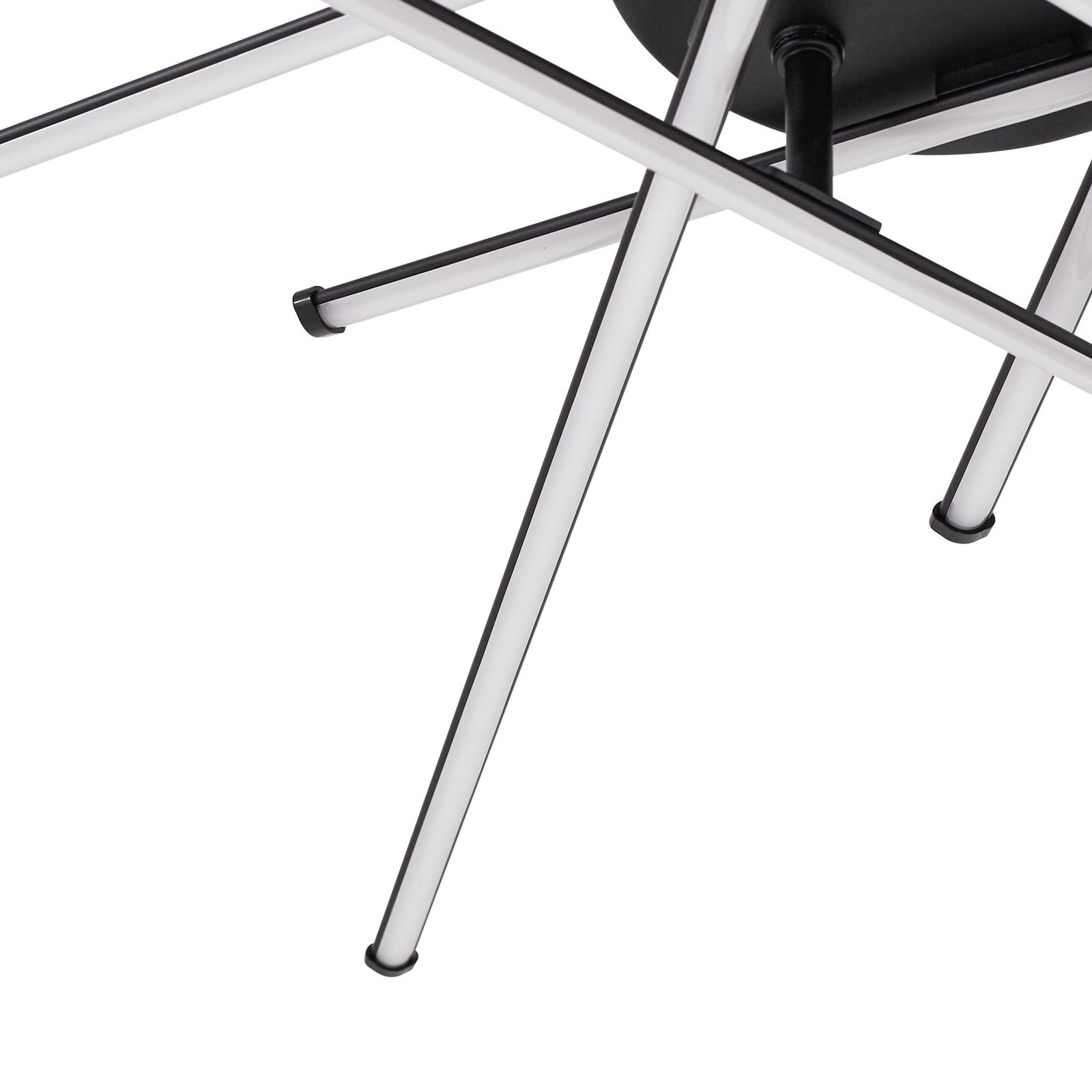 Lindby LED-Deckenleuchte Elviano, Ø 80 cm, schwarz, 3.000 K