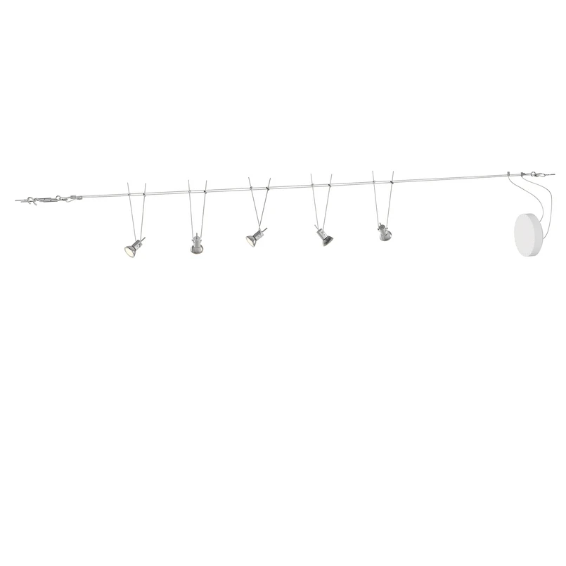 Lindby - Marno 5 Wire Spot/Plafonnier Chrome/Silver