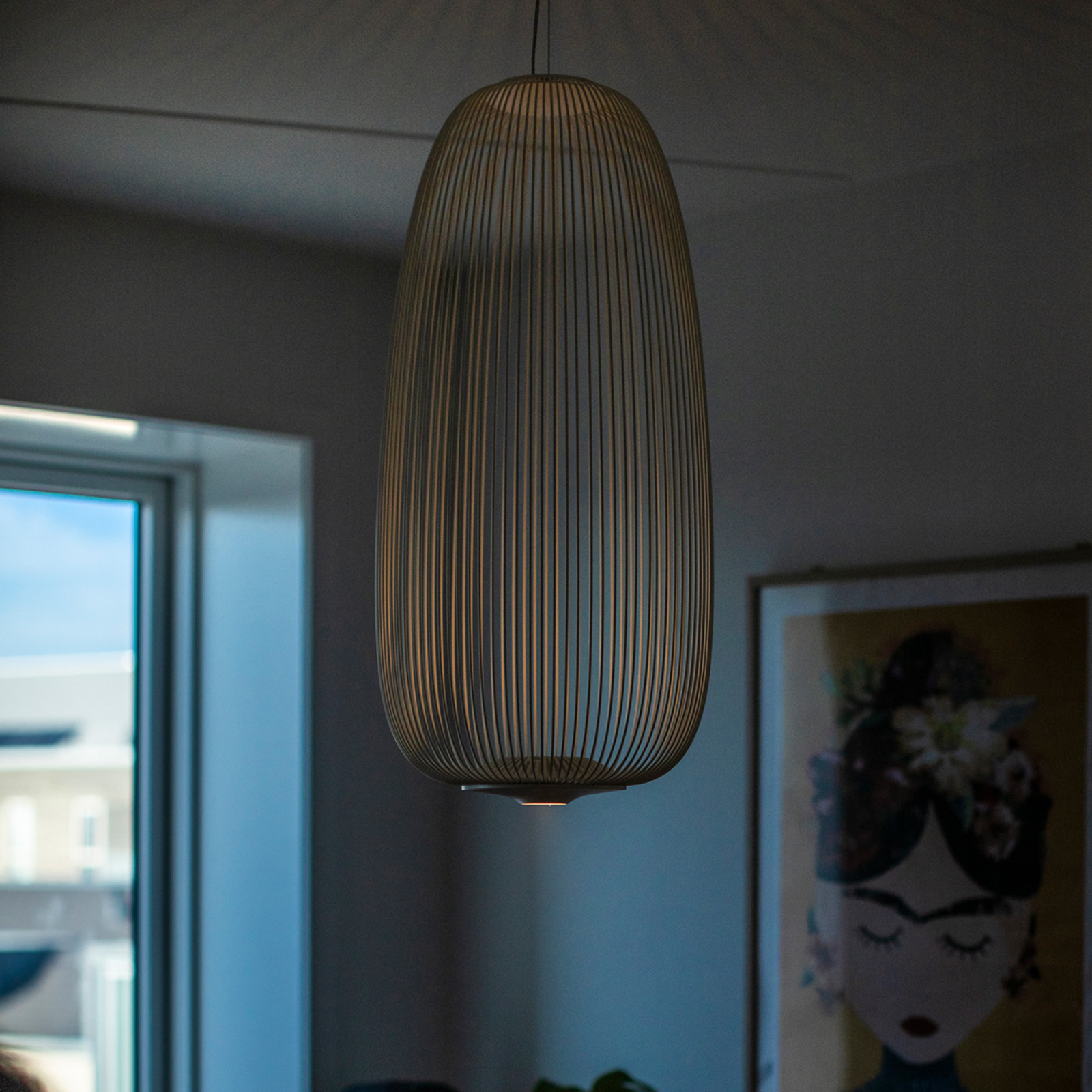 Foscarini Spokes 1 lampada LED sospensione, bianco