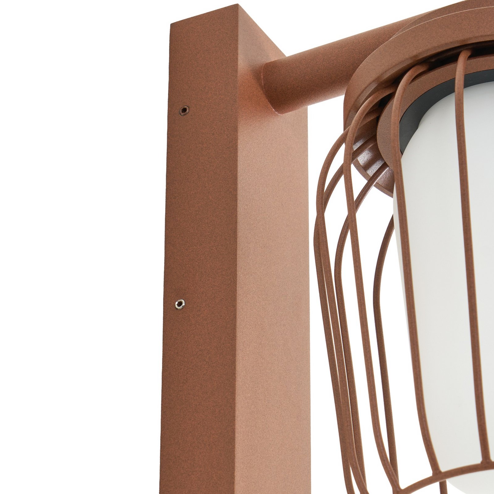 Lucande Venkovní nástěnné svítidlo Chandan, rez, senzor, IP44, E27 Lucande Venkovní nástěnné svítidlo Chandan, rez, senzor, IP44, E27