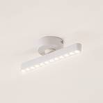 Lindby LED прожектор Eldrin, бял, 9W, 1 лампа, метал, 25cm