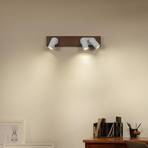 LEDVANCE LED σποτ οροφής Mercury GU10, 3-φωτισμού, ξύλο/λευκό