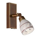 Bassano small wall spotlight, ceramic lampshade