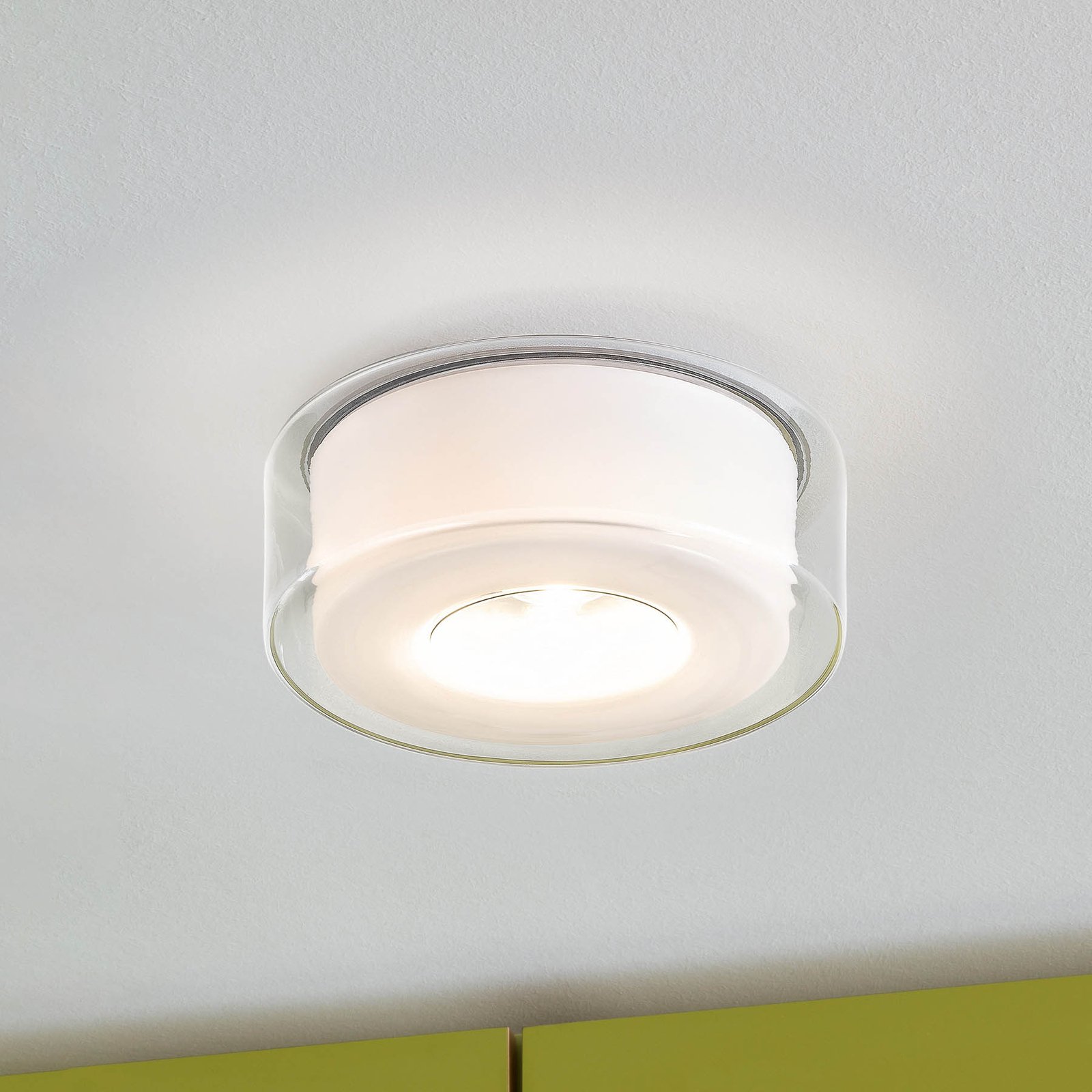serien.lighting Curling Decke 927 Glas/zylind.