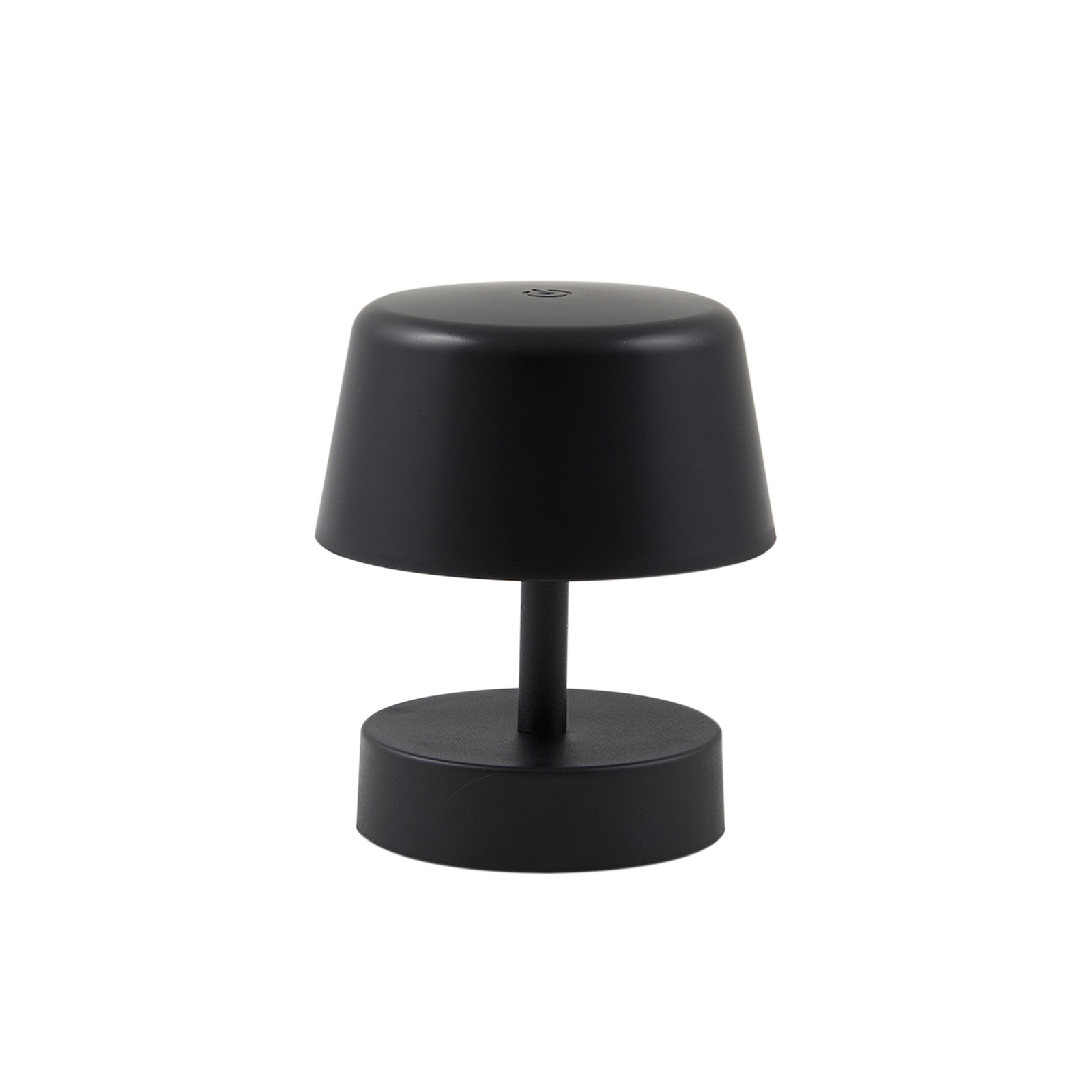 Lindby Lampada da tavolo LED Nalani, Ø 11,3 cm, IP44, nero