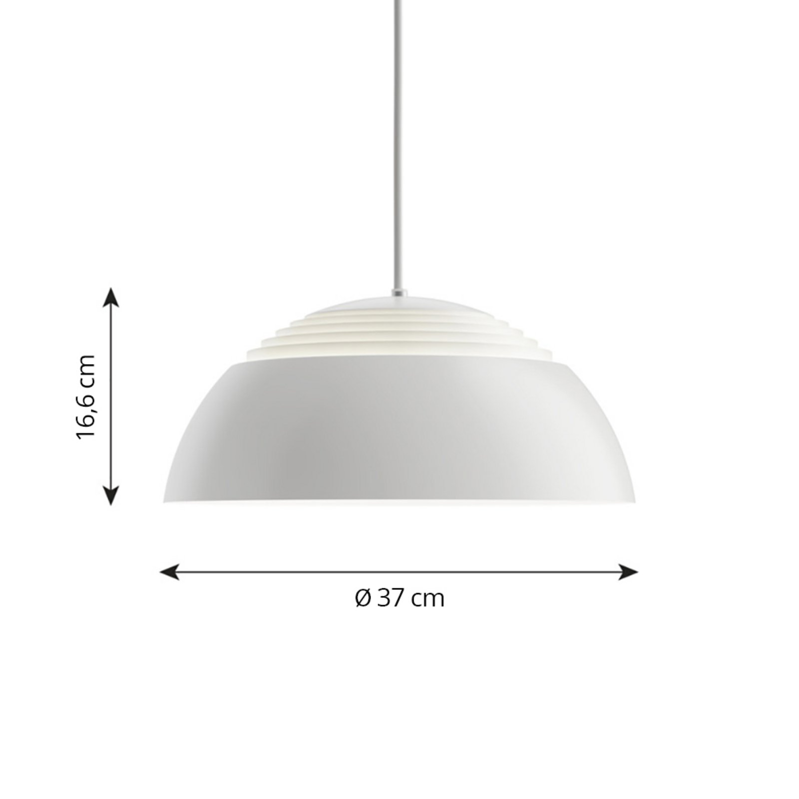 AJ Royal 370 LED Pendant White - Louis Poulsen AJ Royal 370 LED Pendant White - Louis Poulsen