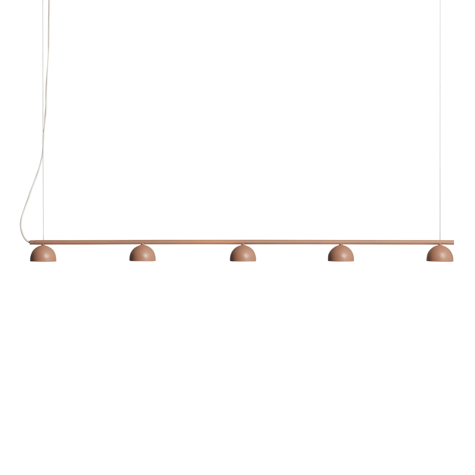 Northern Blush LED pendant light, 5-bulb, round