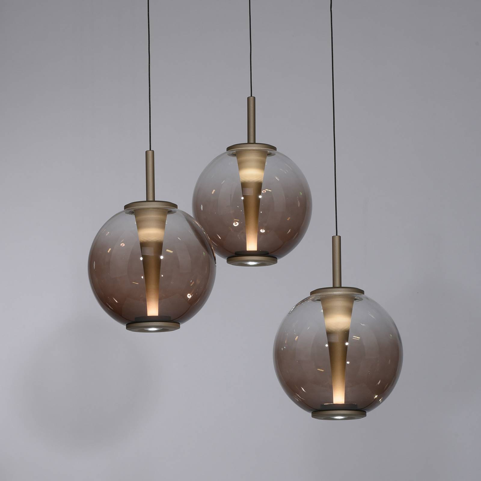 PURE LED-Hängelampe E-Infinity, bronze/amber, Ø 50 cm, CCT günstig online kaufen