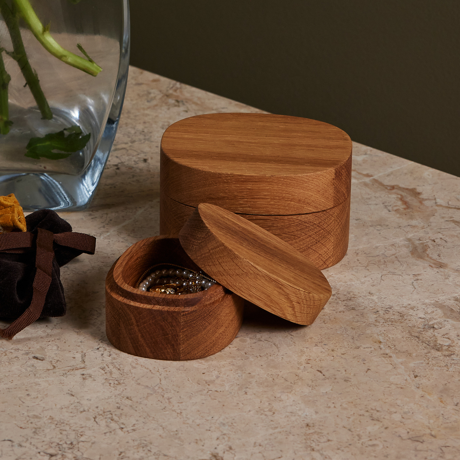 Superellipse Schachtel, Länge 10 cm, FSC Eiche - Piet Hein