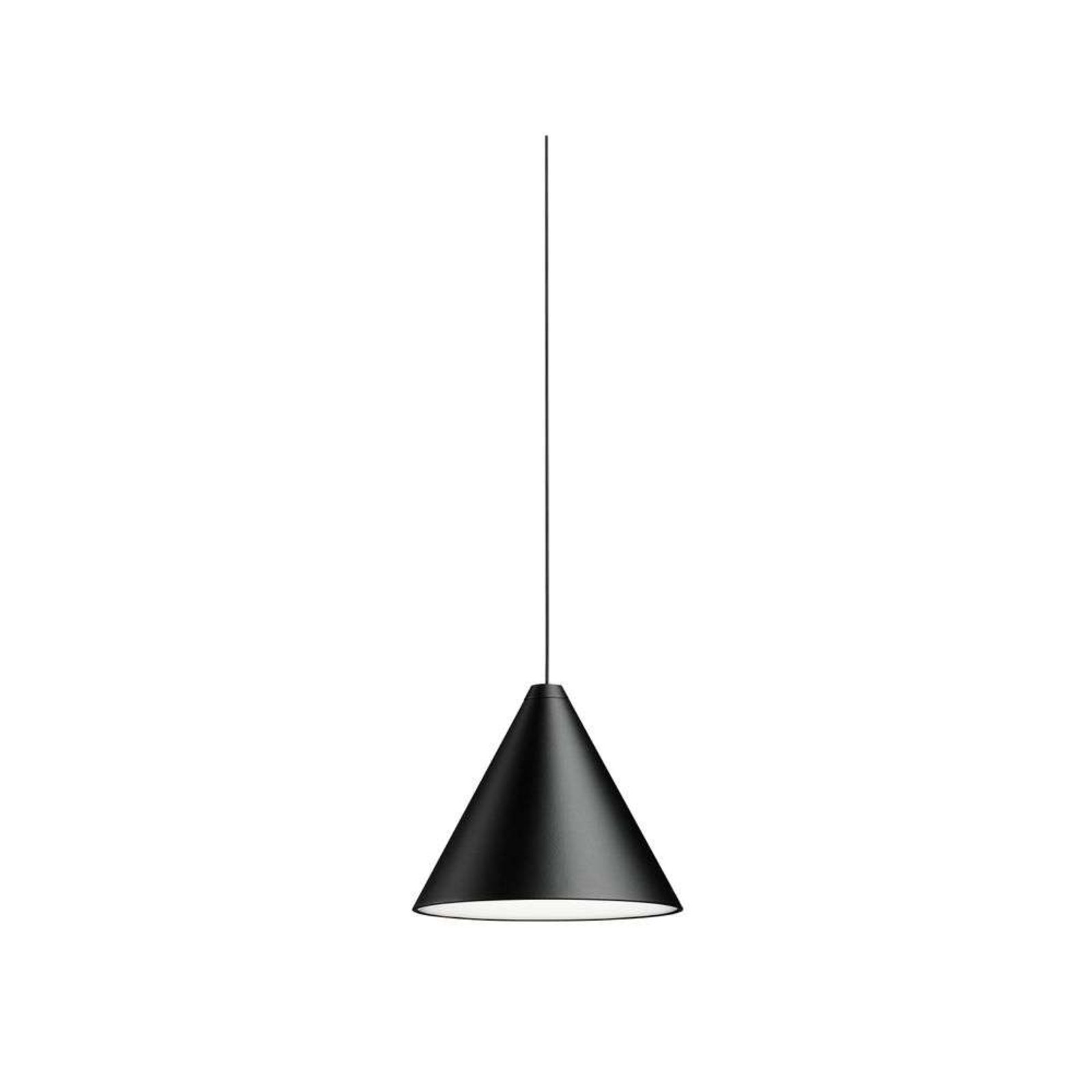 String Light Cone 12m Svart Soft Touch Dim - Flos