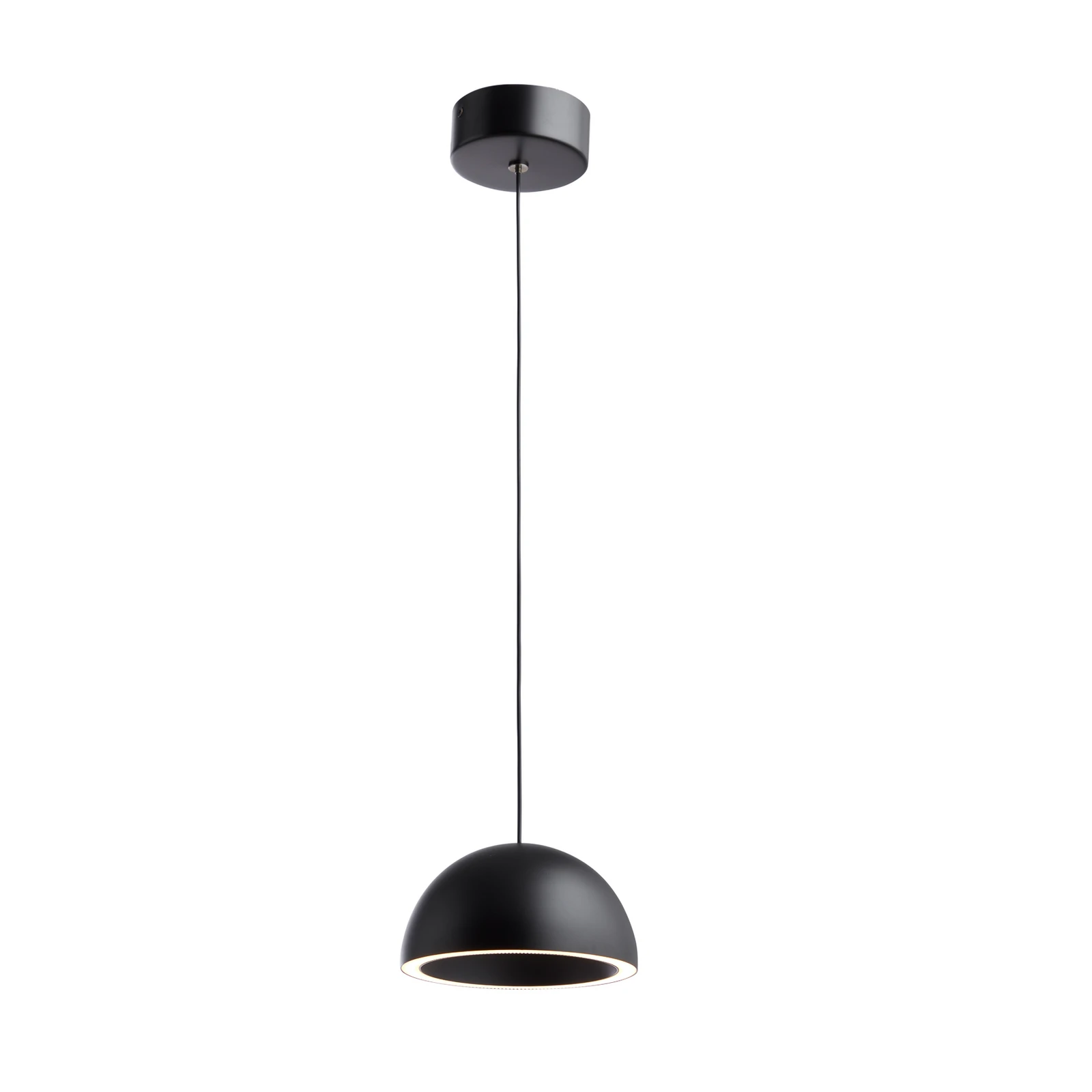 LOOM DESIGN LED-hänglampa Curve svart aluminium Ø 14 cm