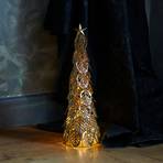 LED dekoratívny stromček Kirstine, zlatý, výška 43 cm
