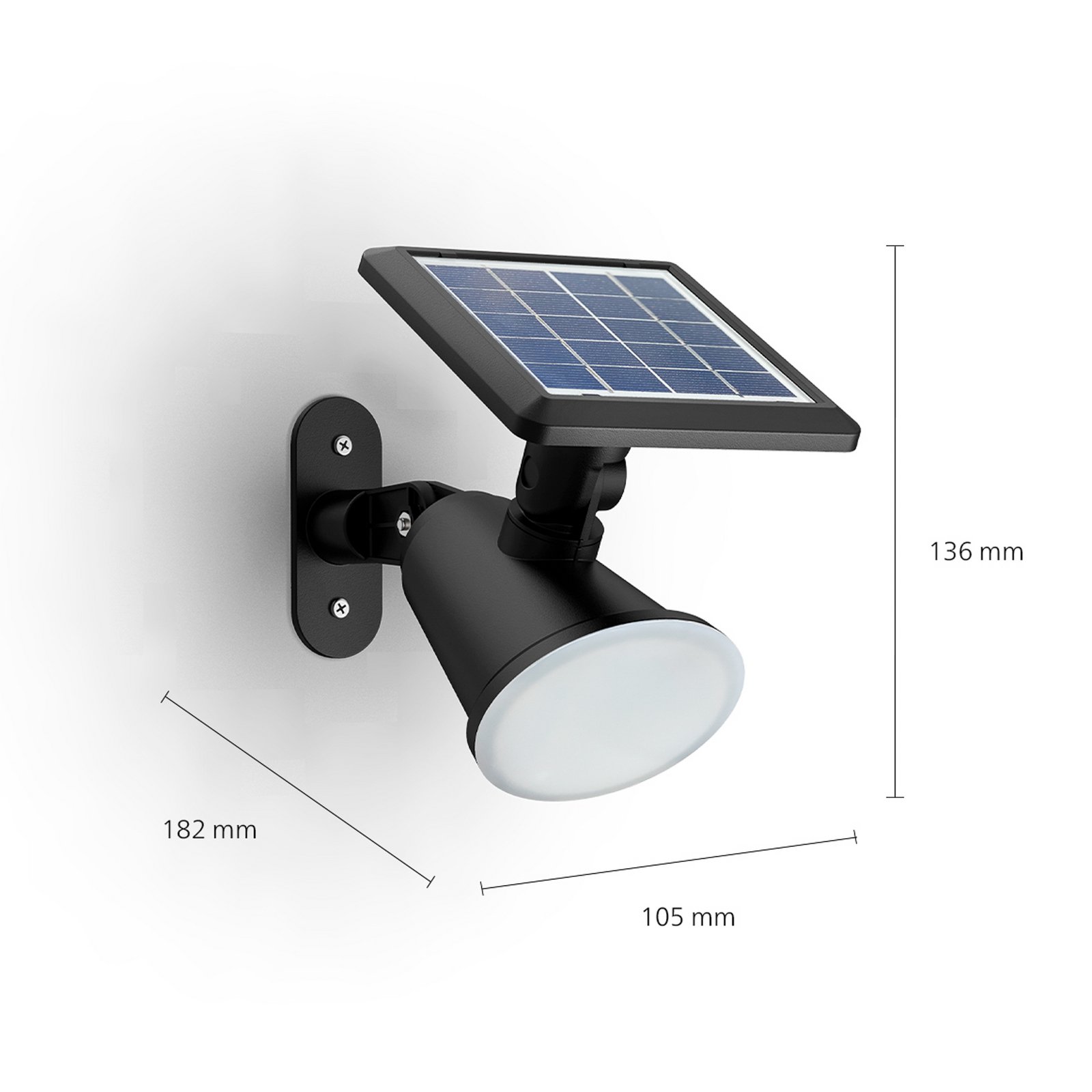 Philips LED слънчева стенна лампа Jivix, 2 броя