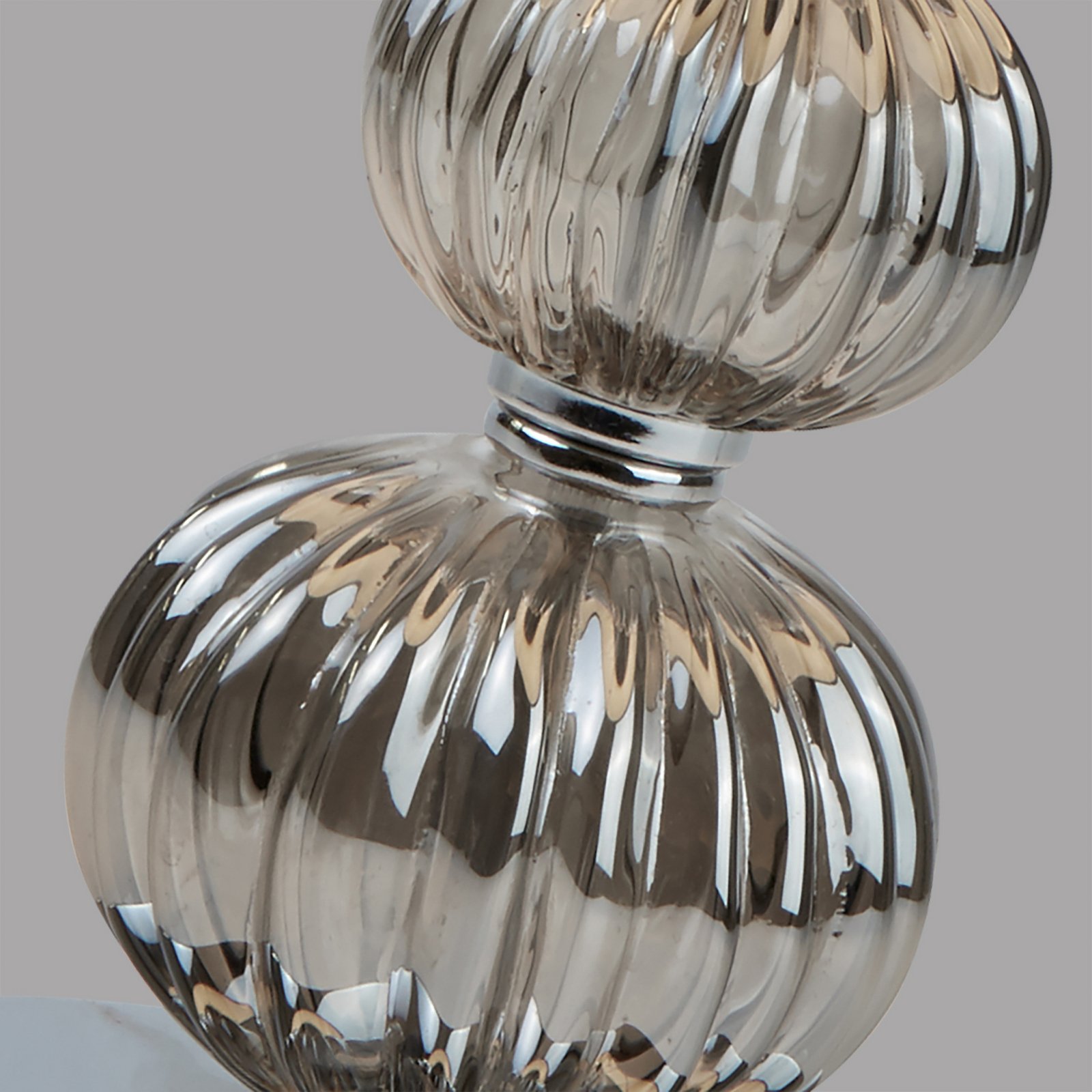 Lampa stołowa Joore, szara, tekstylna, 25 cm, E14 Lampa stołowa Joore, szara, tekstylna, 25 cm, E14