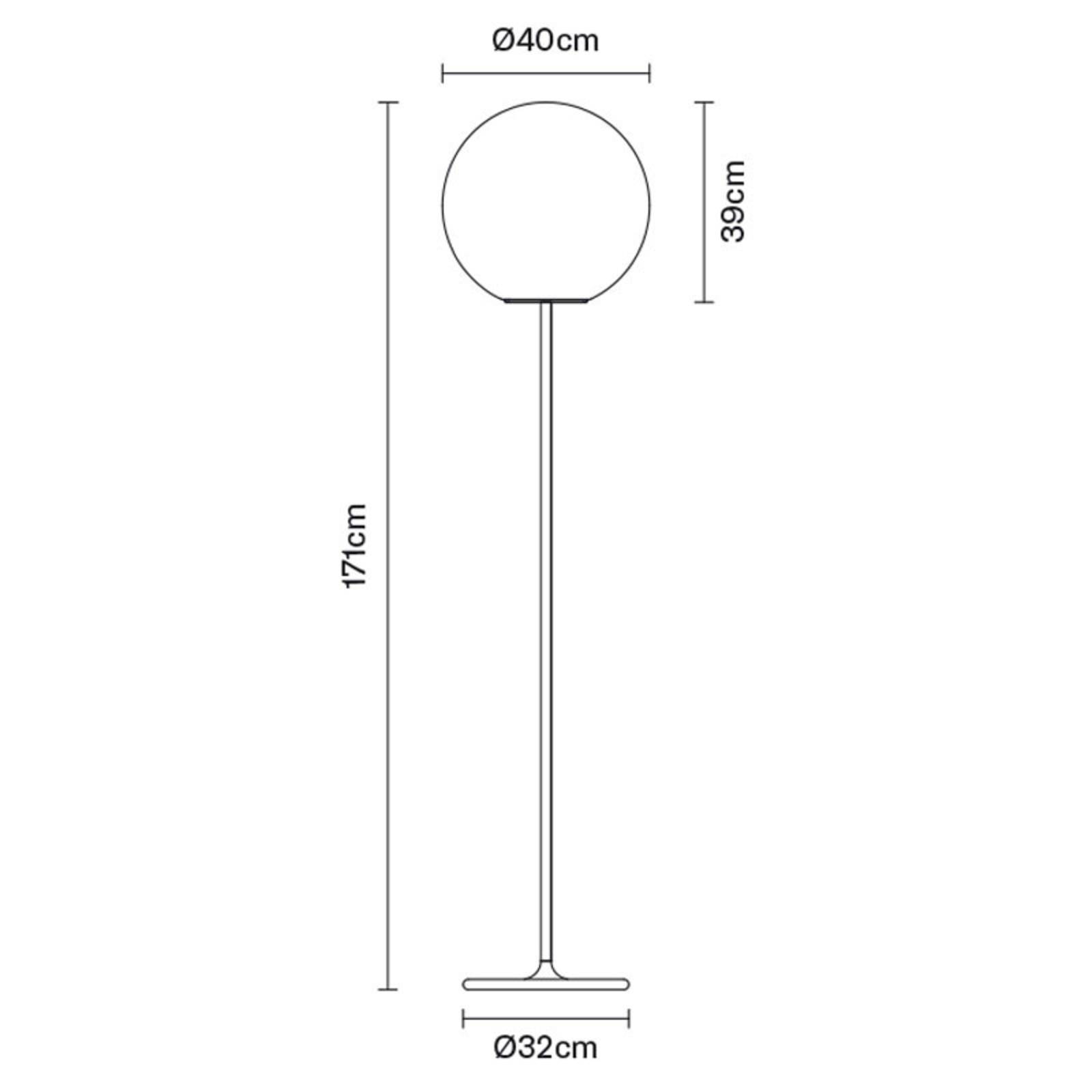 Fabbian Lumi Sfera szklana lampa podłogowa, Ø 40cm