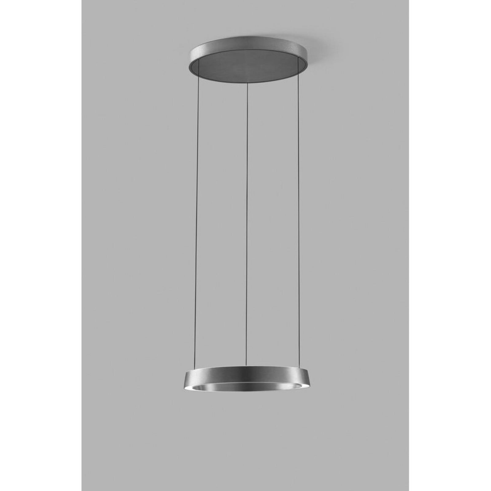Edge Round Pendel Ø500 Titanium LIGHT-POINT - Stue - Design - Aluminium - Ring billede