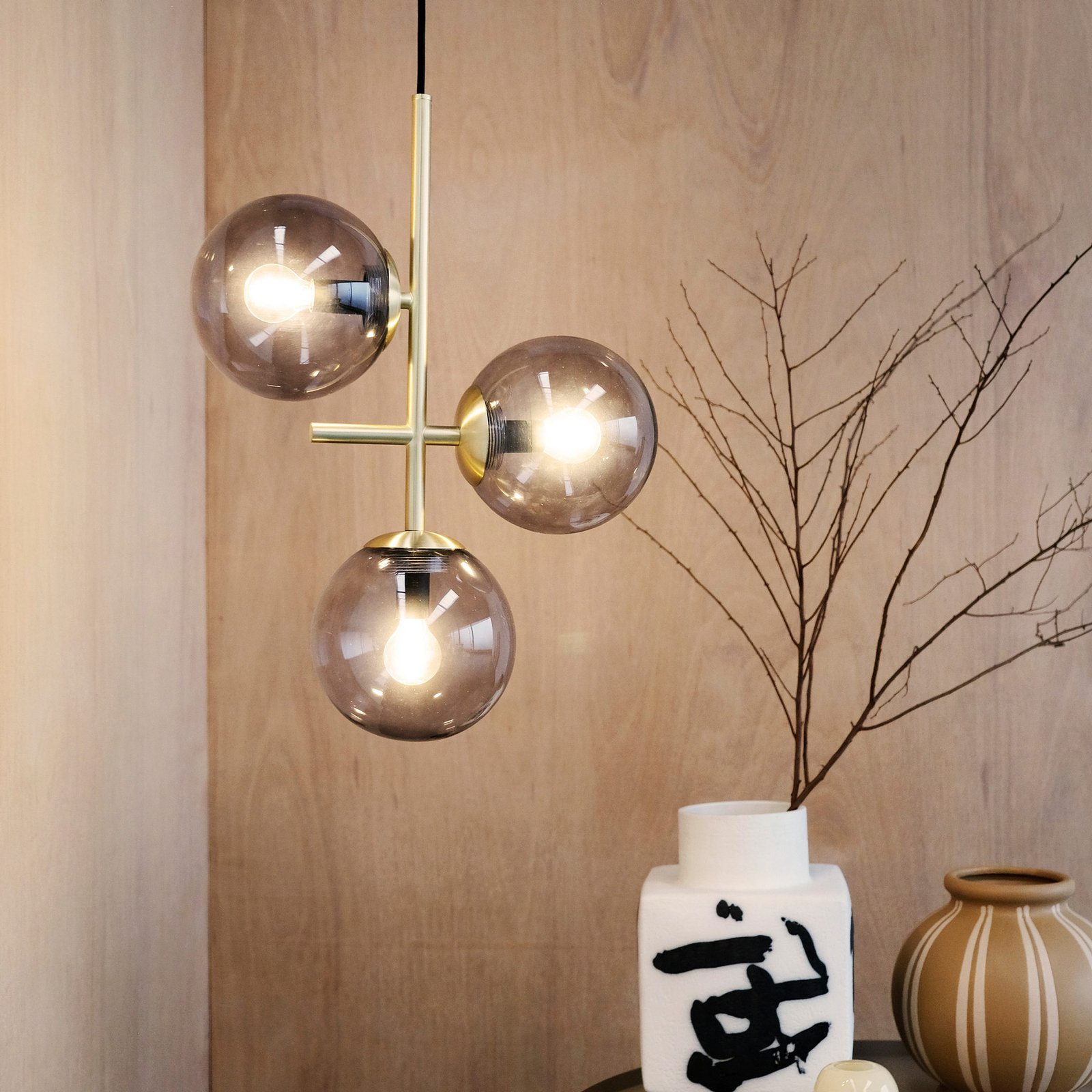 Como Lampa Wisząca Smoke/Brass - DybergLarsen