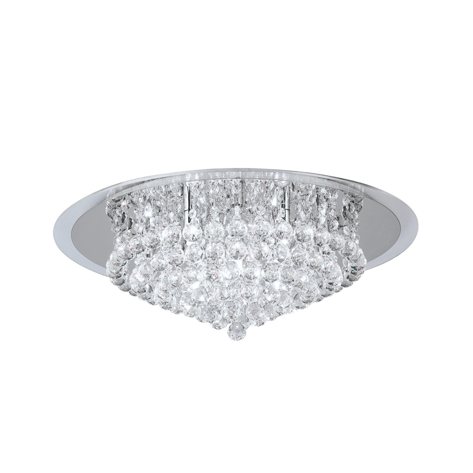 Carol Chrome Ceiling Light with Crystal Decoration