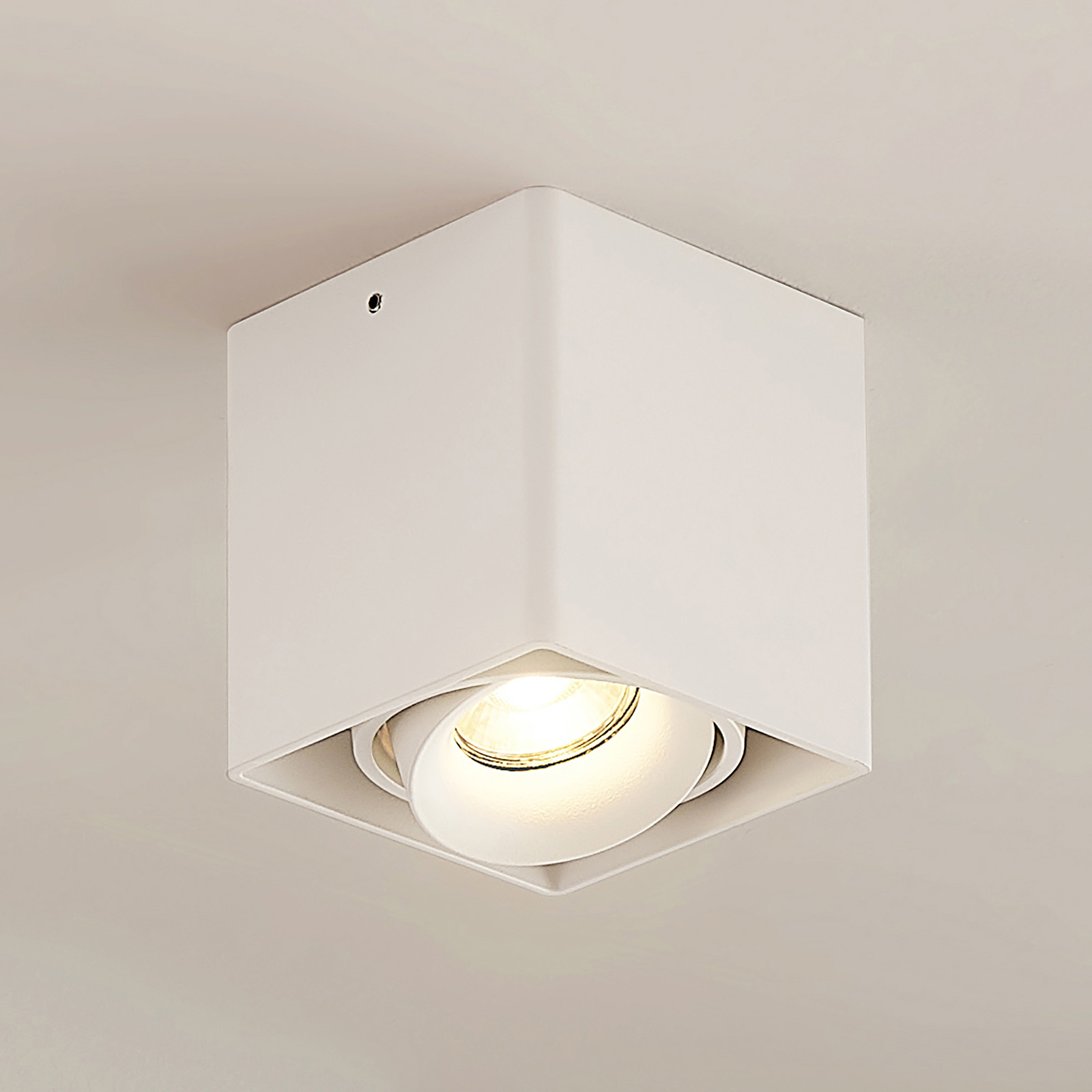 Arcchio Kubika downlight, GU10, 1 lyskilde, hvit