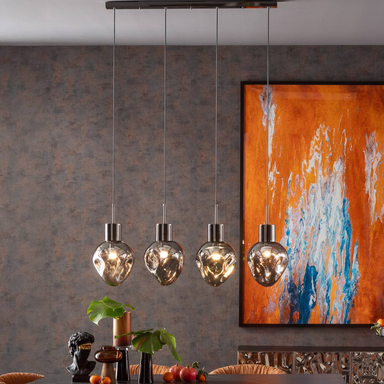 KARE Hängeleuchte Supernova, rauchgrau, 110 cm, E27 günstig online kaufen