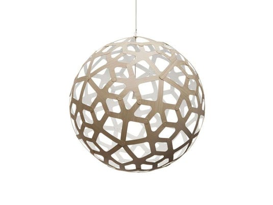 Coral Candeeiro Suspenso Ø120 White 1 Side - David Trubridge