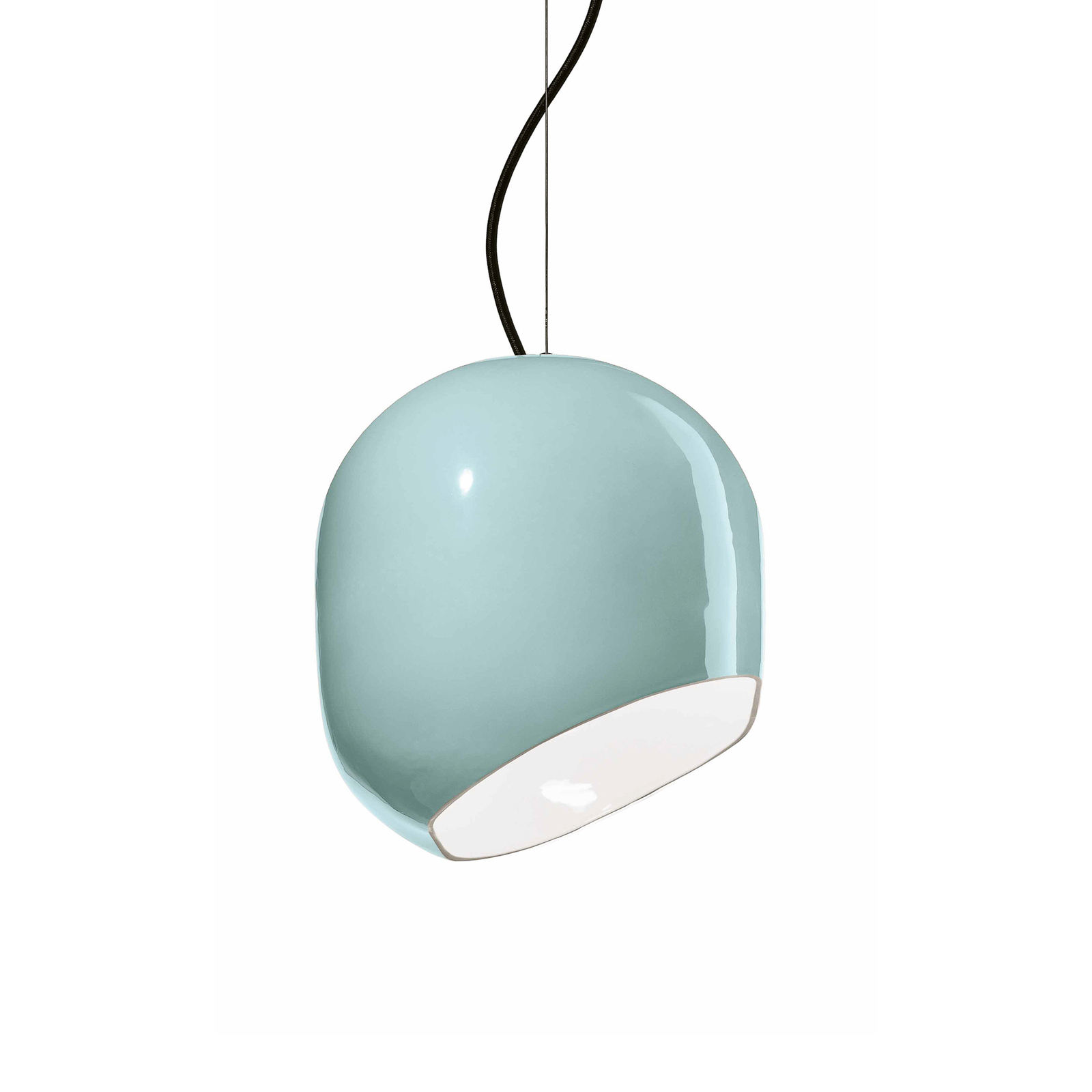 Ayrton hanging lamp, ceramics, 29 cm, light blue