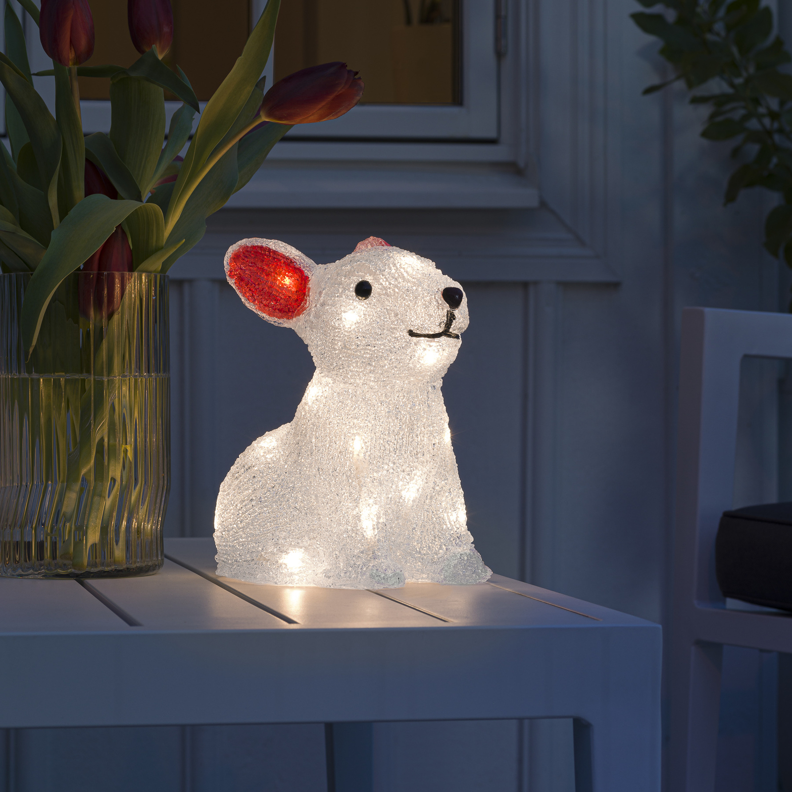 LED-lysfigur kaniner, batteridrift